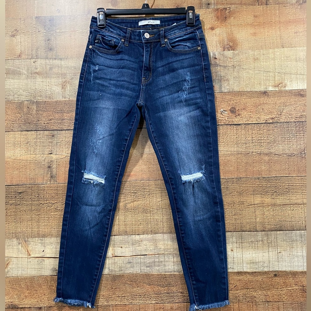 Kancan Cropped Distressed Jeans Size 7